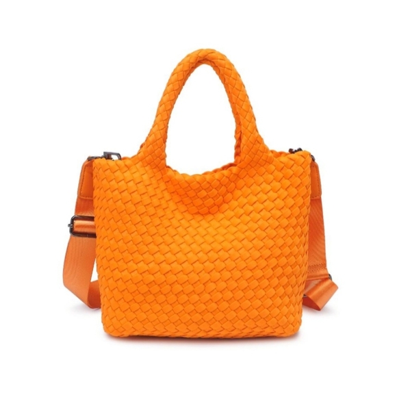 #479 SALE 🛑78 FINAL PRICE! FABULOUS BOHO TRENDY Small Woven Neoprene Crossbody - Picture 3 of 14